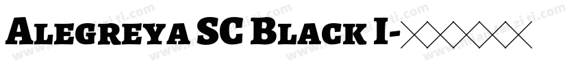 Alegreya SC Black I字体转换